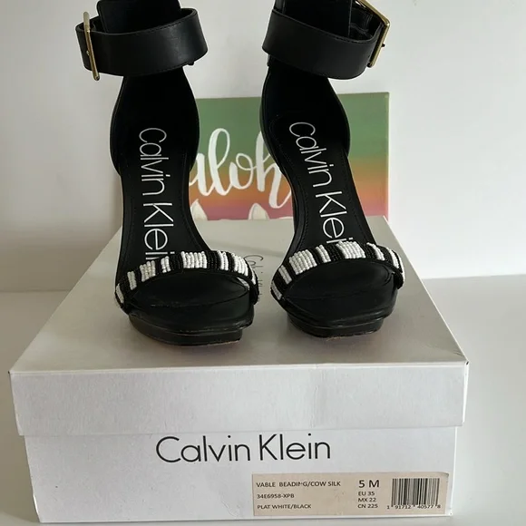 Calvin Klein Vable Beading Heels | Size 5M - Picture 2 of 11